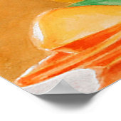 stilleven met roos en fruit poster (Hoek)