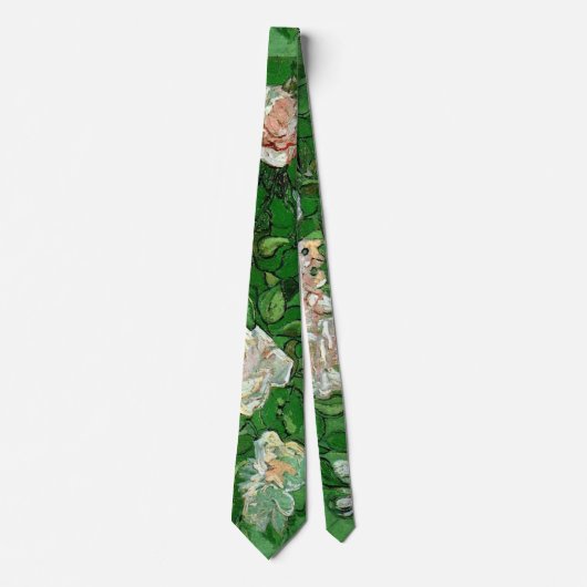 Stilleven met roze rozen door Vincent van Gogh Stropdas (Voorkant)