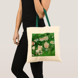Stilleven met roze rozen door Vincent van Gogh Tote Bag