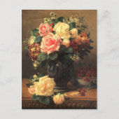 Stilleven met Rozen en frambozen, Briefkaart (Voorkant)