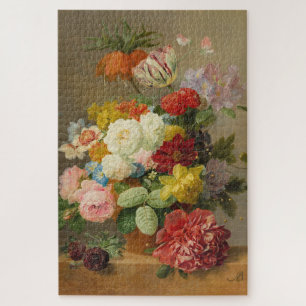 Stilleven met Rozen en pioenen - Bloemers A. Legpuzzel
