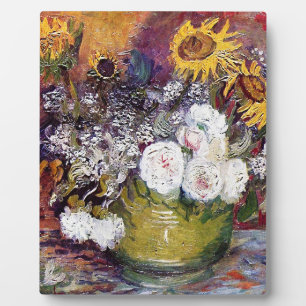 Stilleven met rozen en zonnebloemen - Van Gogh Fotoplaat