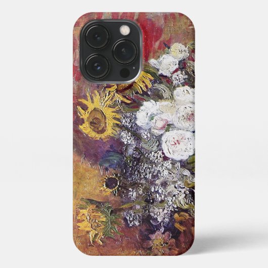 Stilleven met Rozen en zonnebloemen - Van Gogh iPhone Hoesje (Achterkant)
