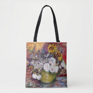 Stilleven met Rozen en zonnebloemen - Van Gogh Tote Bag