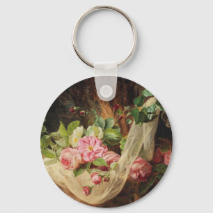 Stilleven met rozen op een bosgrond – Lach A. Sleutelhanger
