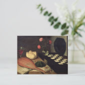 Stilleven met schaakbord, 1630 briefkaart (Staand voorkant)