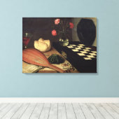 Stilleven met schaakbord, 1630 canvas afdruk (Insitu (Houten vloer))