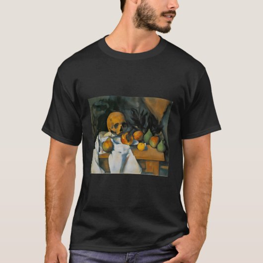 Stilleven met schedel door Paul Cezanne T-shirt (Voorkant)