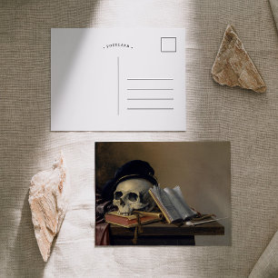 Stilleven met schedel   Harmen Steenwyck Briefkaart