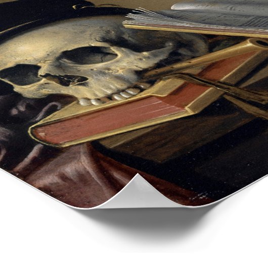Stilleven met schedel | Harmen Steenwyck Poster (Hoek)