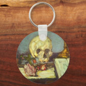 Stilleven met schedel, kaars, boek van Paul Cezann Sleutelhanger (Voorkant)