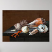 Stilleven met schelpen | Johann Jakob Dietzsch Poster (Voorkant)