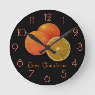 Stilleven met sinaasappels Olie op Canvas Schilder Ronde Klok