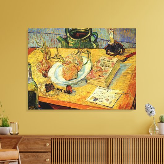 Stilleven met tekenbord van Vincent van Gogh Canvas Afdruk (Insitu (Woonkamer))