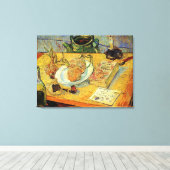 Stilleven met tekenbord van Vincent van Gogh Canvas Afdruk (Insitu (Houten vloer))