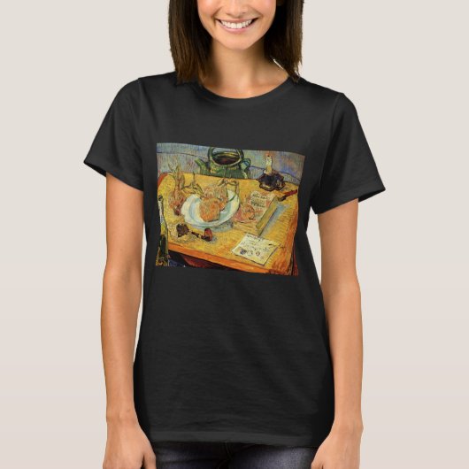 Stilleven met tekenbord van Vincent van Gogh T-shirt (Voorkant)