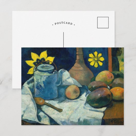 Stilleven met theepot en fruit | Paul Gauguin Briefkaart (Voorkant / Achterkant)