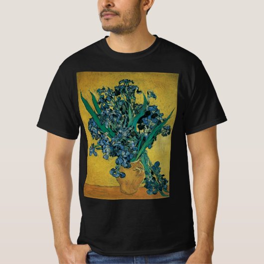 Stilleven met vaas met irissen door Vincent van Go T-shirt (Voorkant)