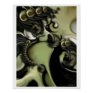 "Stilleven met verwarde beweging", glanzend Poster