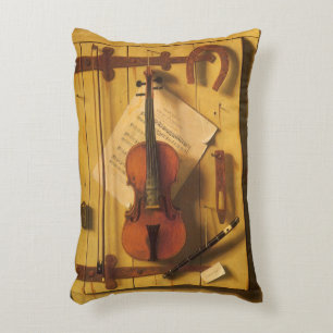 Stilleven met viool en muziek van William Harnett Accent Kussen