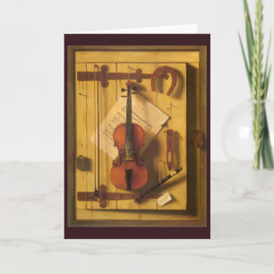 Stilleven met viool en muziek van William Harnett Kaart