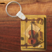 Stilleven met viool en muziek van William Harnett Sleutelhanger (Voorkant)