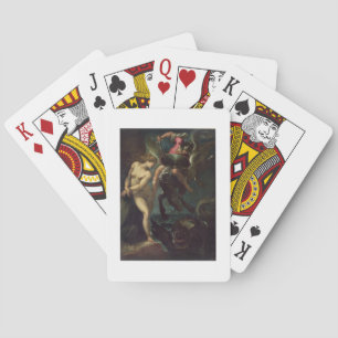 Stilleven met vis, c.1670-80 (olieverf op doek) pokerkaarten