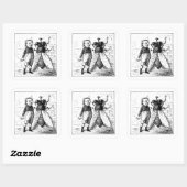 "Stilleven met vlieg" Vierkante Sticker Set (Vel)