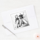 "Stilleven met vlieg" Vierkante Sticker Set (Envelop)