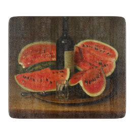 Stilleven met watermeloenen (door Constantin Stahi Snijplank