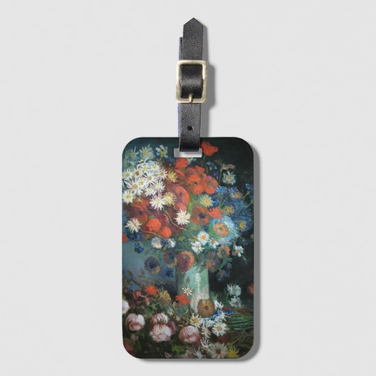 Stilleven met weidebloemen | Vincent van Gogh Bagagelabel (Voorkant (verticaal))