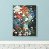 Stilleven met weidebloemen | Vincent van Gogh Canvas Afdruk (Insitu (Houten vloer))
