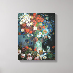Stilleven met weidebloemen   Vincent van Gogh Canvas Afdruk