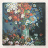 Stilleven met weidebloemen | Vincent van Gogh Glazen Onderzetter (Voorkant)