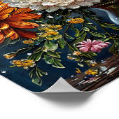 🌸 Stilleven met wilde bloemen Rustig bloemstuk op Poster (Hoek)