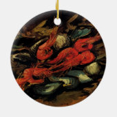 Stilleven Mosselen en Garnalen door Vincent van Go Keramisch Ornament (Achterkant)