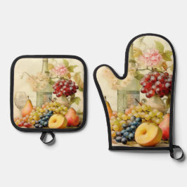 Stilleven ontwerp ovenwant & pannenlap set