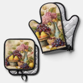 Stilleven ontwerp ovenwant & pannenlap set (Voorkant / Achterkant)