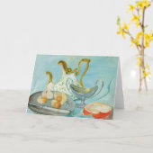 Stilleven op een blauwe achtergrond | Tadeusz Mako Kaart (Gele Bloem)