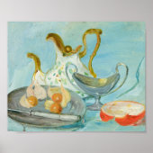 Stilleven op een blauwe achtergrond | Tadeusz Mako Poster (Voorkant)