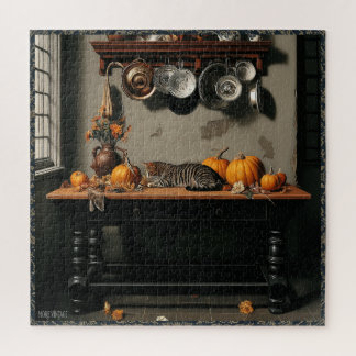 STILLEVEN OUDE WERELD MET KAT LEGPUZZEL