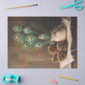 Stilleven Pauwveren Denneappels Decoupage Tissuepapier (Craft)