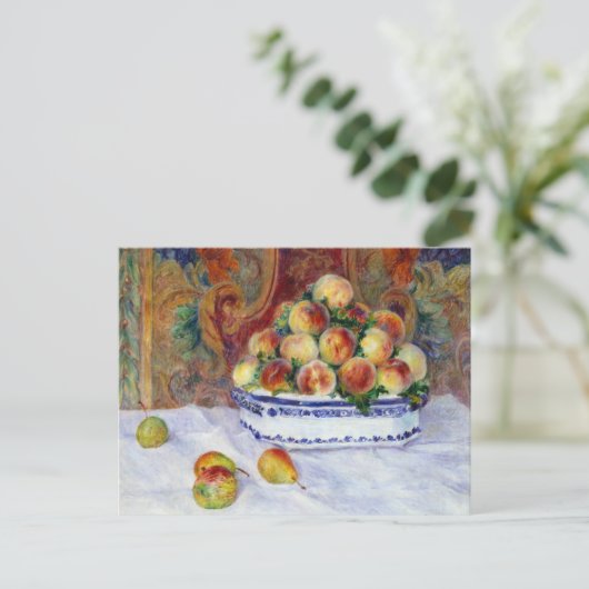 Stilleven Perziken Pierre-Auguste Renoir Briefkaart (Staand voorkant)