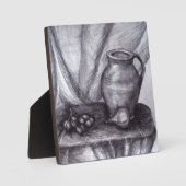 Stilleven potlood tekening 5.25 x 5.25 met Ezel Fotoplaat (Voorkant)