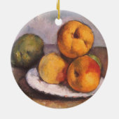 Stilleven Quince, Appels, Peren door Paul Cezanne Keramisch Ornament (Achterkant)
