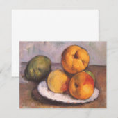 Stilleven Quince, Appels, Peren van Paul Cezanne (Voorkant / Achterkant)