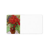 Stilleven Rode klaprozen en madeliefjes van Van Go Etiket (Voorkant)