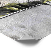 Stilleven  Roze Bloemen in Teacup Poster (Hoek)