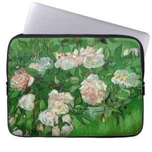 Stilleven: Roze rozen door Vincent van Gogh Laptop Sleeve