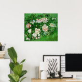 Stilleven: Roze Rozen door Vincent van Gogh Poster (Thuiskantoor)